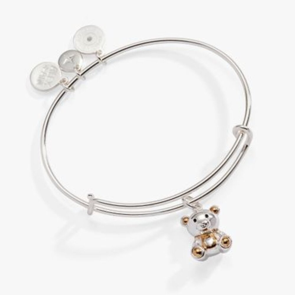 Teddy Bear Bracelet Two Tone from Alex and Ani Baby's First Hanukkah